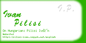 ivan pilisi business card